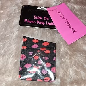 BETSEY JOHNSON STICK ON PHONE RING WALLET